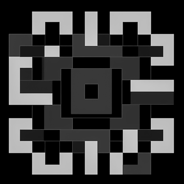 Black and White Caro Squares Pattern Ai Generated