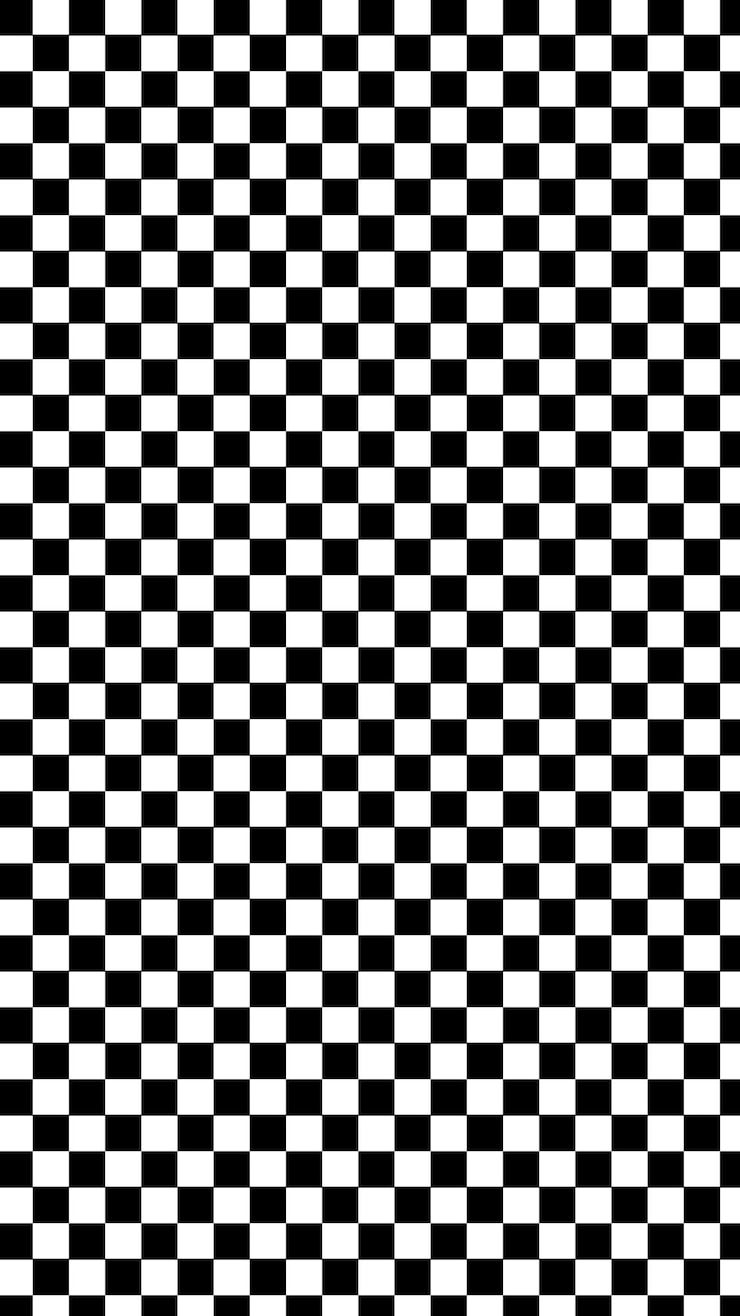 Photo the black and white checkered pattern of the top