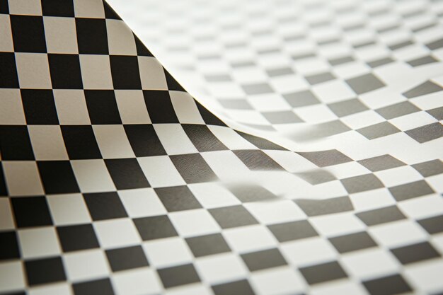 Premium AI Image | a black and white checkered table cloth