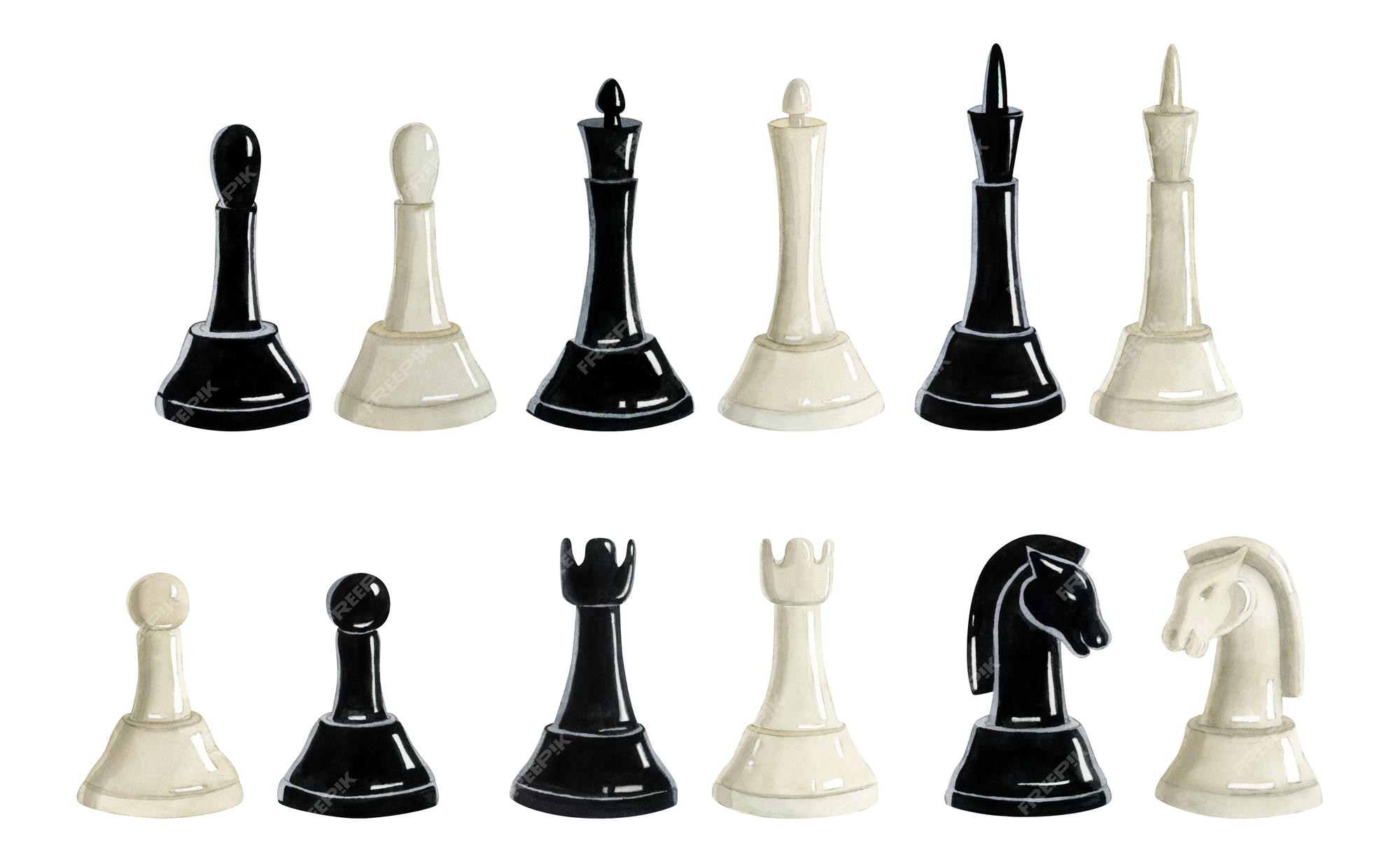 Chess clipart, Watercolor chess pieces clip art, Chess figures png