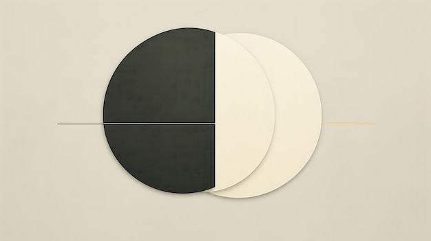 Foto un cerchio bianco e nero con un cerchio nero e bianco su di esso