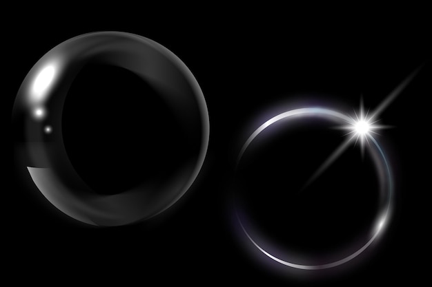 Black And White Circles Abstract background