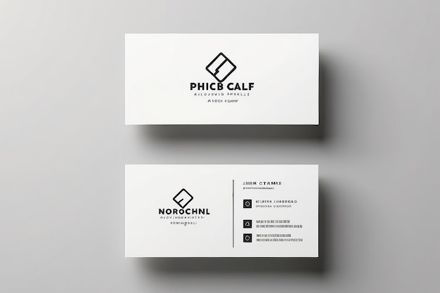 Photo black and white clean and simple business card layout