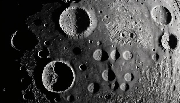 月のテクスチャ背景の黒と白のクローズ アップ
