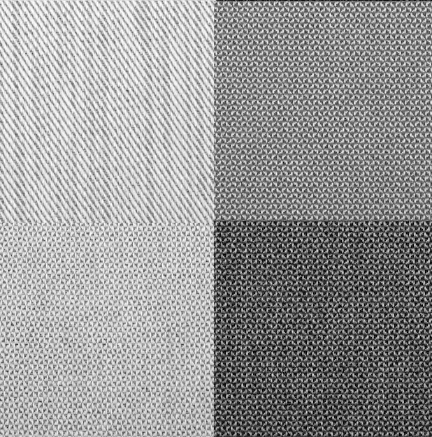 黒と白の織物のテクスチャの背景 - 自然素材のパターンカバー - 3Dイラスト