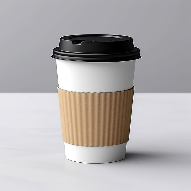 A black and white coffee cup with a black lid that says starbucks.