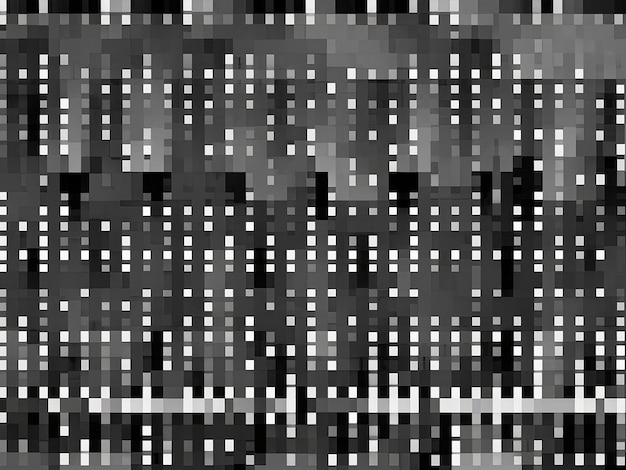 Black and white color on a gradient pixelated background