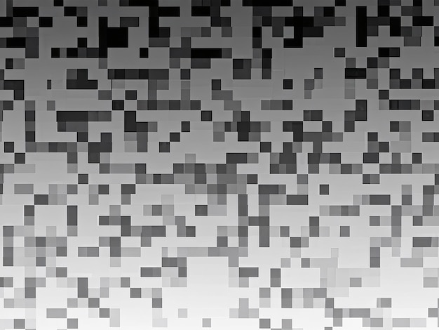 Black and white color on a gradient pixelated background