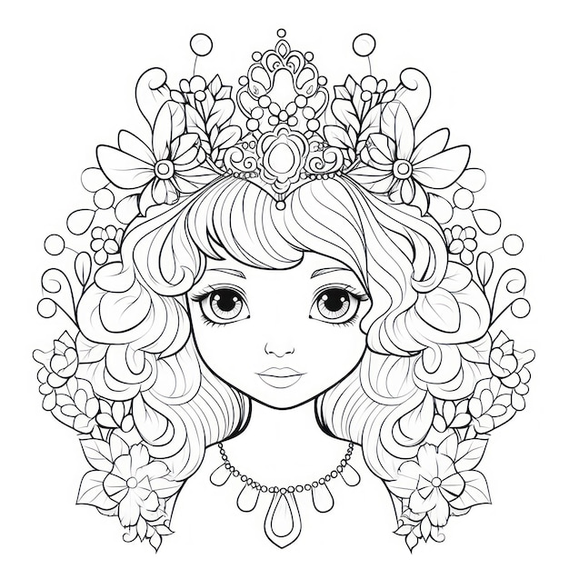 black and white coloring book for kids cute diademar 32