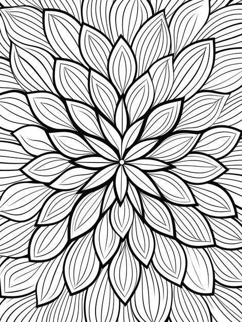 black and white coloring book page tiny flower mandala