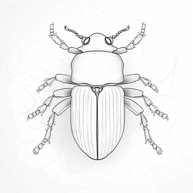 Photo black and white coloring picture of a louse