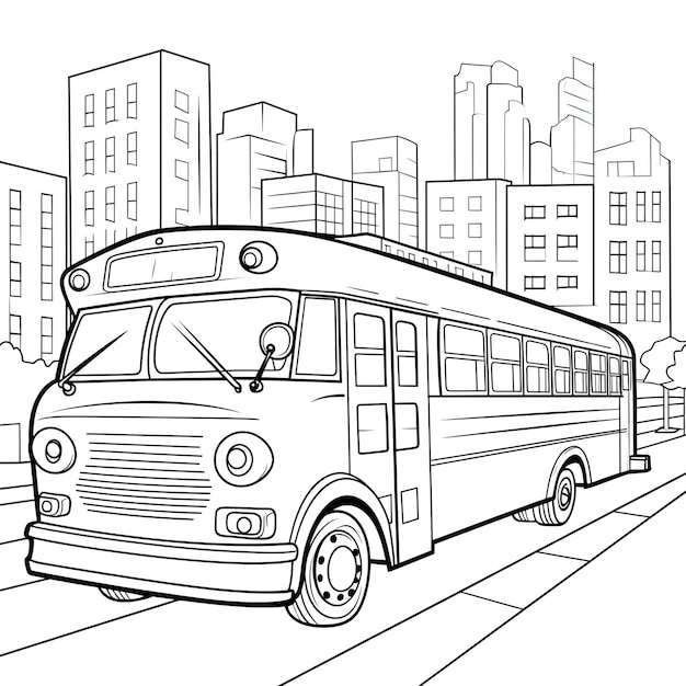 Photo black and white coloring picture of a universal transportation