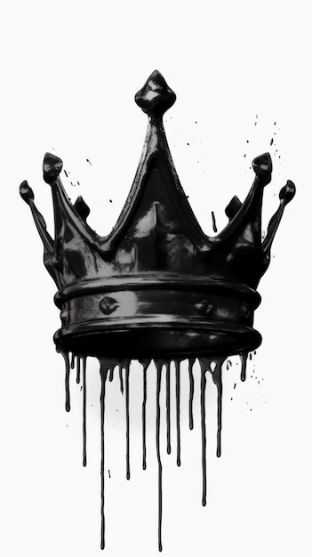 Photo a black and white crown