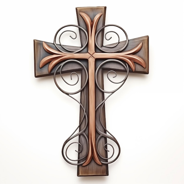 Black and white crucifix in Gothic style