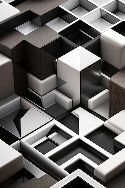 Black and white cubes