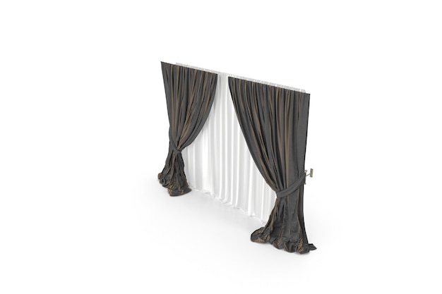 black and white curtain design