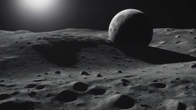 Black and white details of moon texture concept