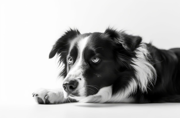 A black and white dog with a white border collie on its face.
