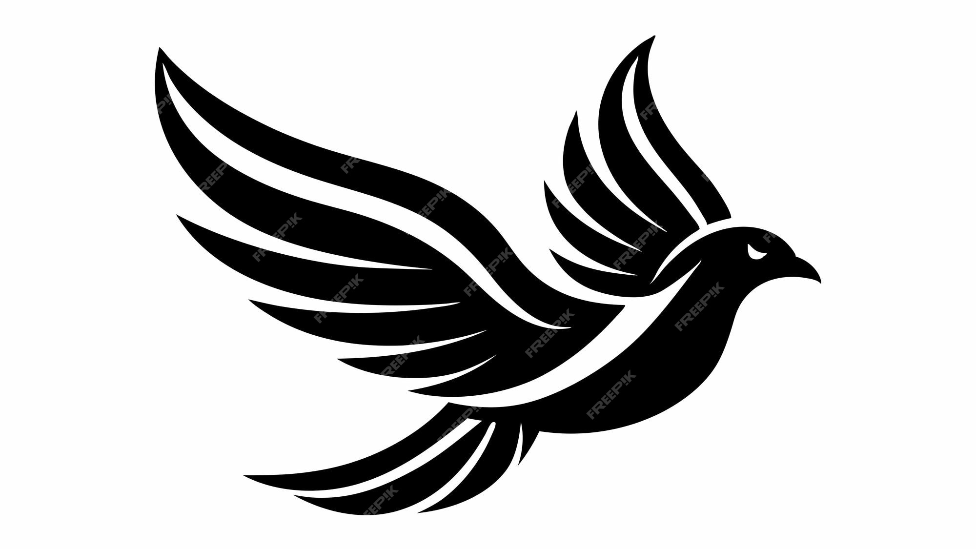 A black and white drawing of a bird with a black outline of a bird
