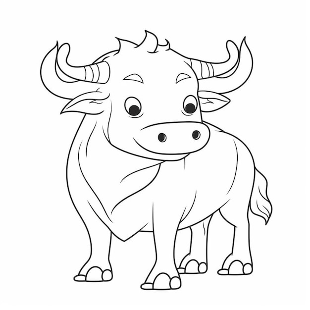 black faced ox coloring page