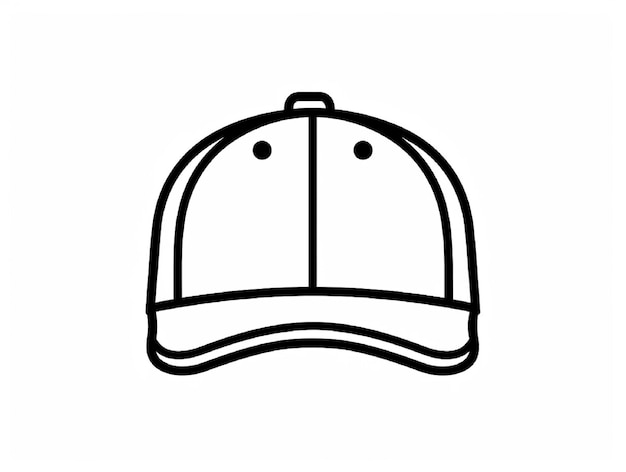 a black and white drawing of a cap that says  the cap