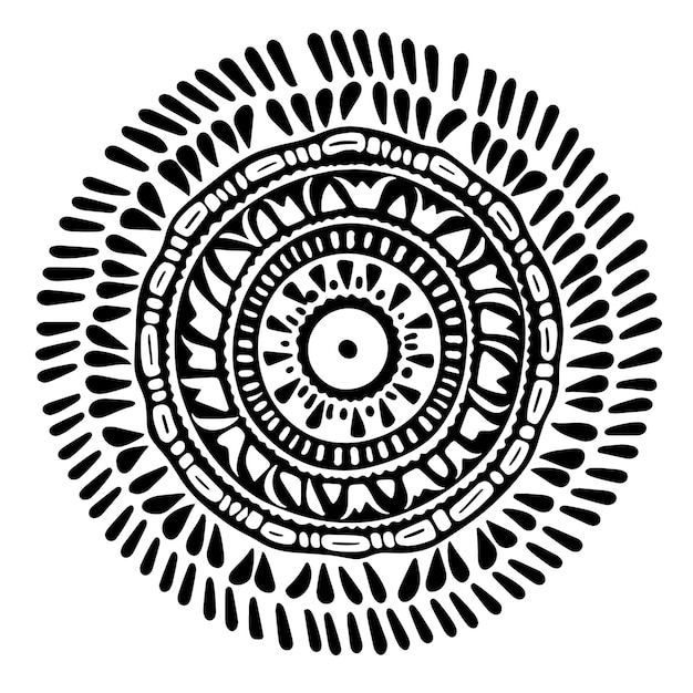 Черно-белый рисунок круга с кругом посередине.