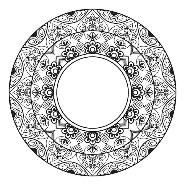 a black and white drawing of a circle with a circle in the middle