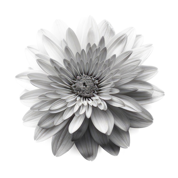 A black and white drawing of a flower with the center open.