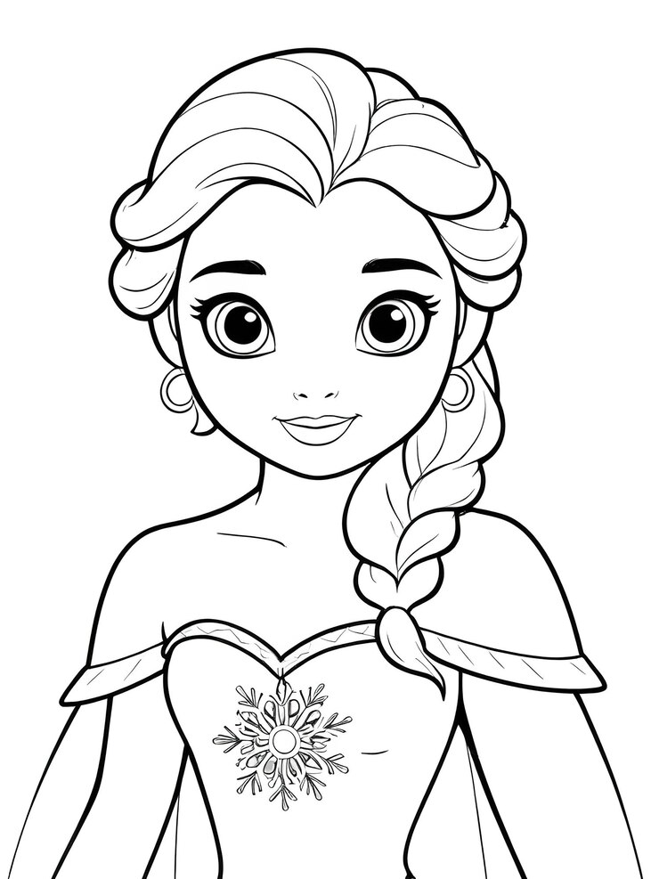 a black and white drawing of a girl with a pony tail