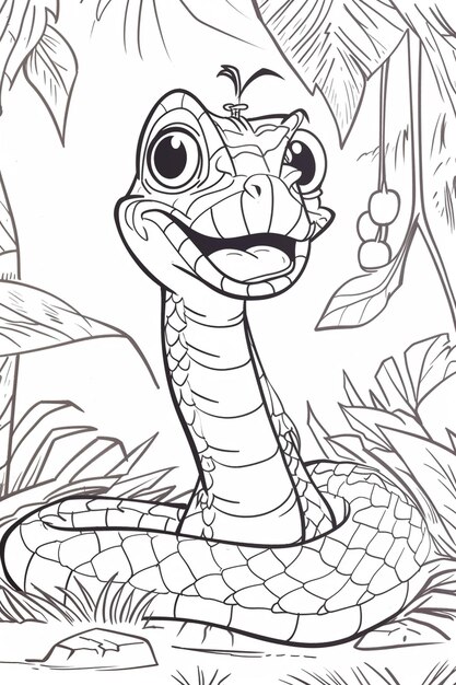 a black and white drawing of a lizard with a snake on it