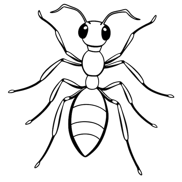a black and white drawing of a spider with a black nose