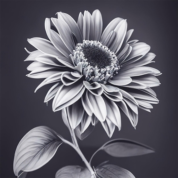 Black and white eyecatching flower