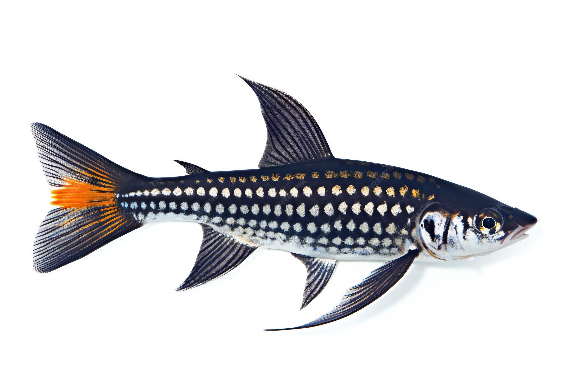 Premium AI Image | Black and white fish isolated on the white background