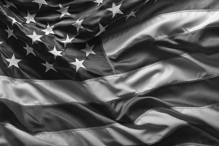 A black and white flag
