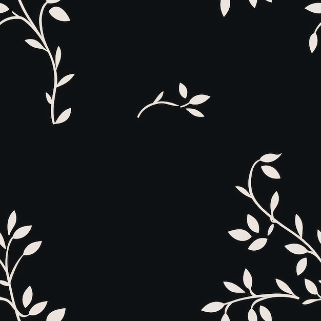 a black and white floral background with a floral pattern