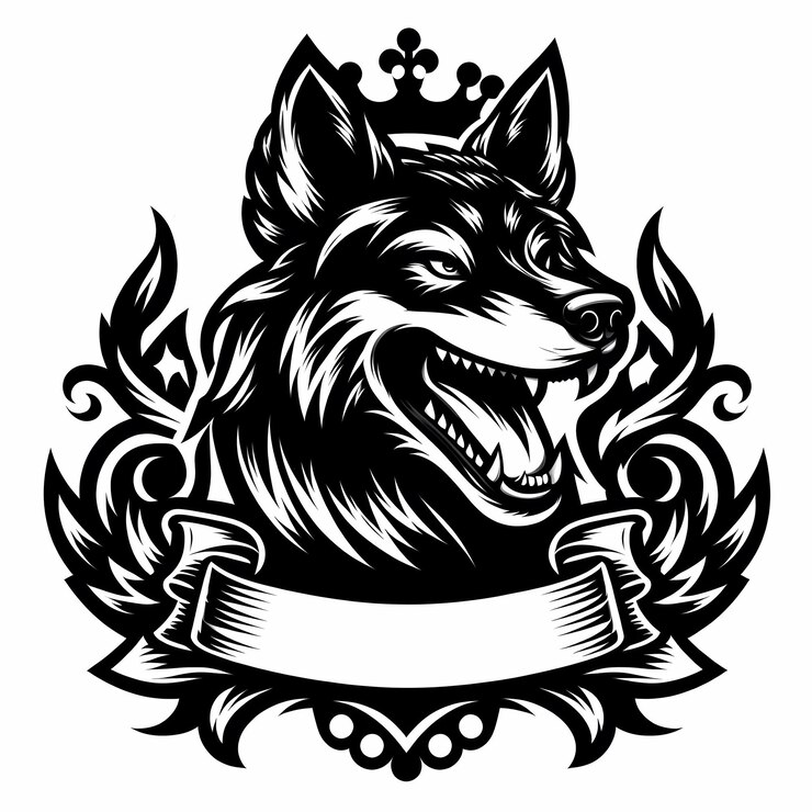 Photo black and white fun tattoo pattern isolated on white backround