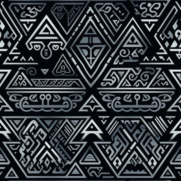 Photo a black and white geometric design with the word 