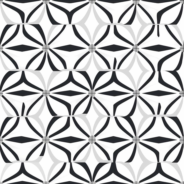 a black and white geometric pattern with a black and white geometric design.