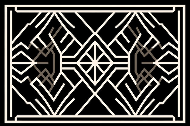 a black and white geometric pattern with a cross in the center