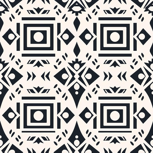 a black and white geometric pattern with a geometrical design in the middle.