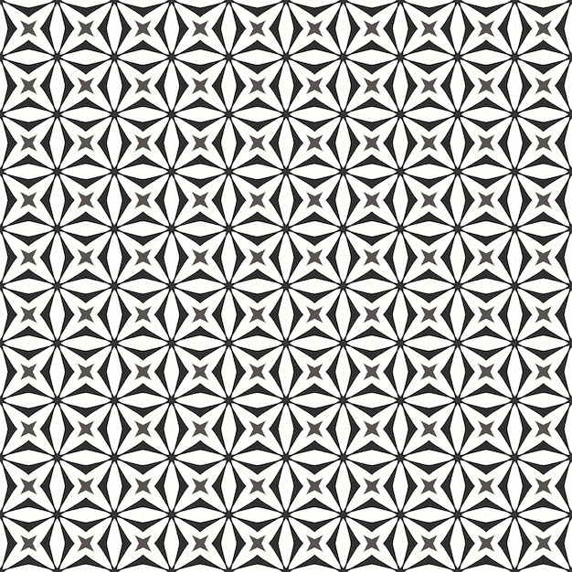 Black and white geometric pattern with a star.