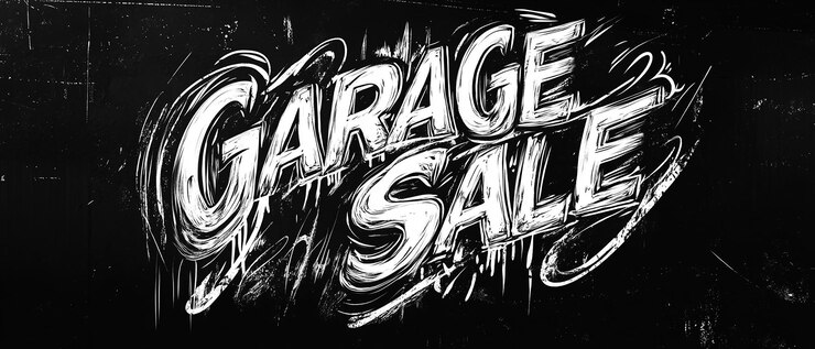 Photo black and white graffiti fonts with the word sale