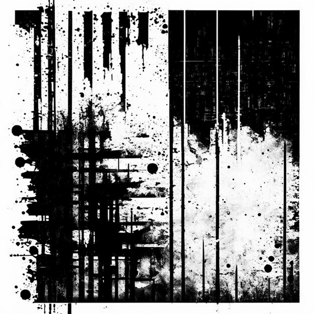 Black and white grunge distress overlay texture abstract surface dust and rough dirty wall