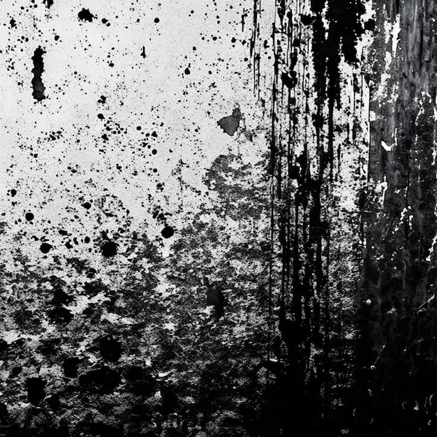 黒と白のグランジ・ディストレス・オーバーレイ・テクスチャ 抽象的な表面 塵と粗い汚れた壁