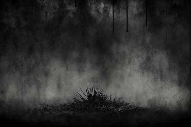 Black and white grunge dusty texture background aigenerated