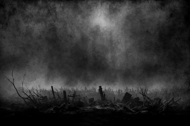 Photo black and white grunge dusty texture background aigenerated