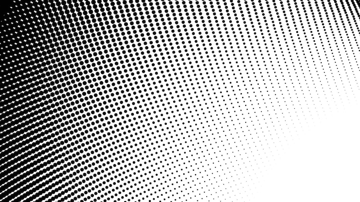 Photo black and white halftone dots pattern abstract vector background