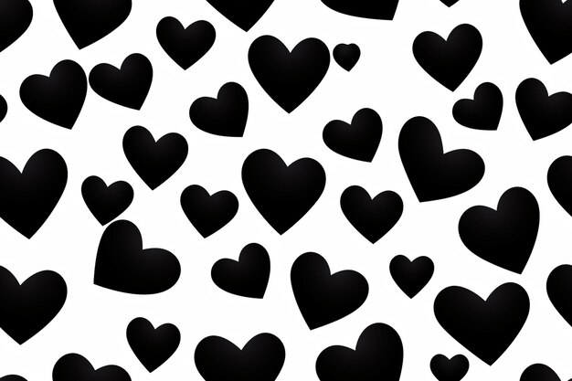 a black and white heart design background