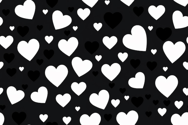 a black and white heart design background