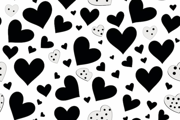 a black and white heart design background
